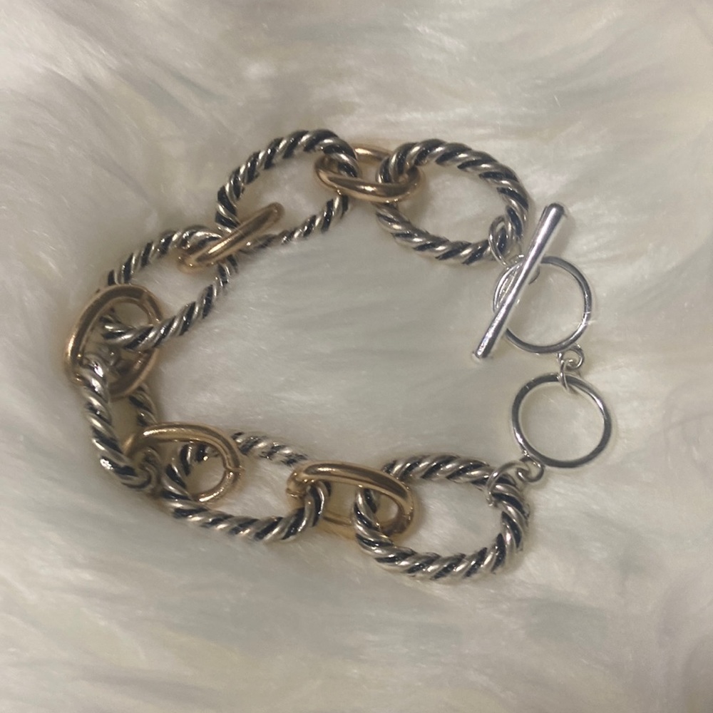 Gold and silver bracelet
